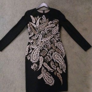 St. John long sleeve knit dress